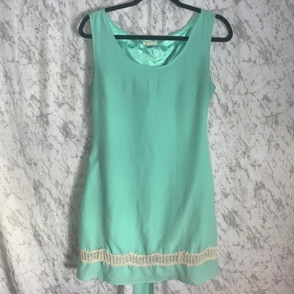 Tulle Dress Mint Green Sleeveless Ladies Size Small - Picture 1 of 11